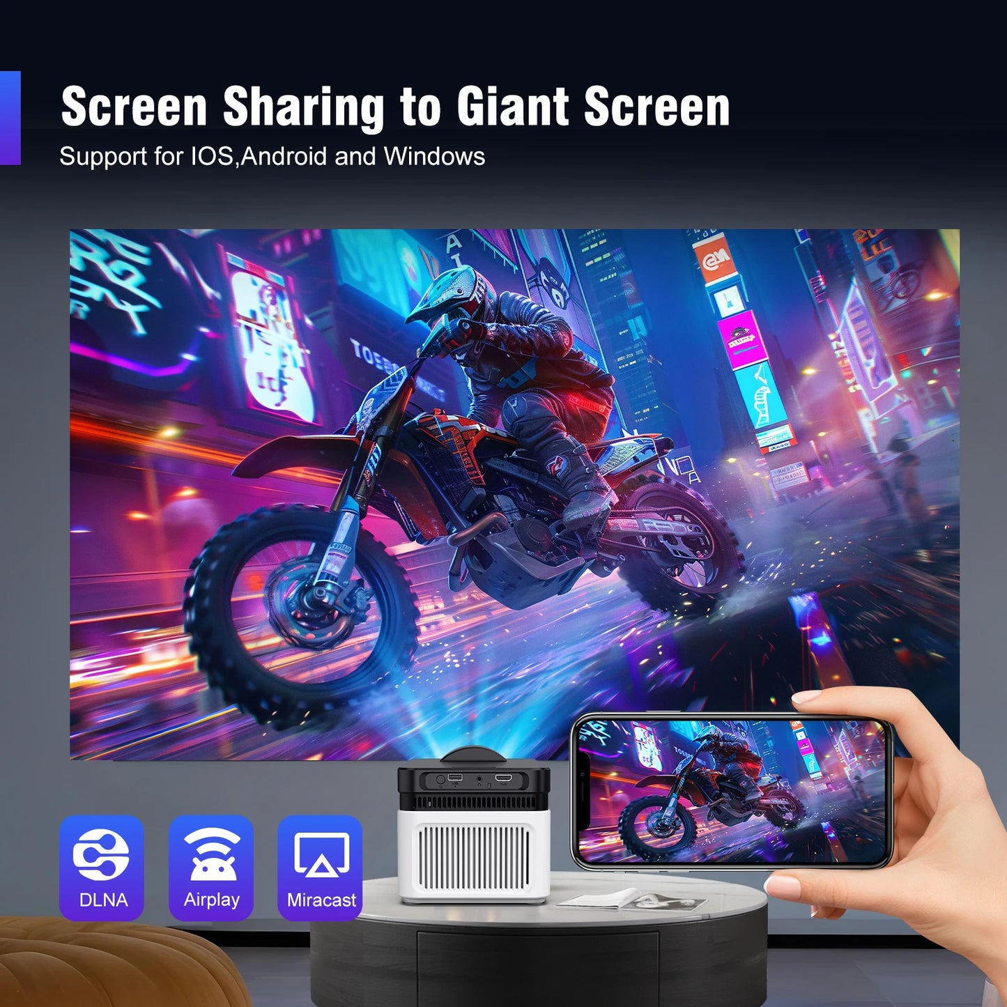 🎬 Projecteur Cinéma Magcubic HY450 – 8K Ultra HD & WiFi 6