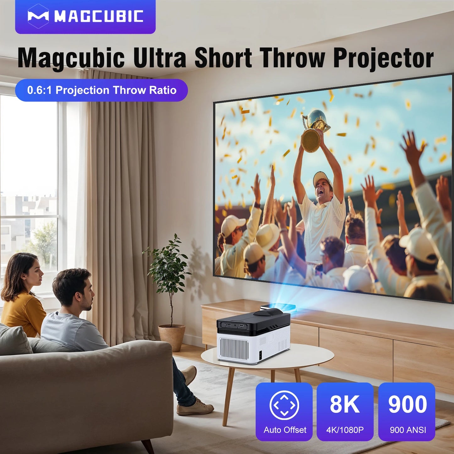 🎬 Projecteur Cinéma Magcubic HY450 – 8K Ultra HD & WiFi 6
