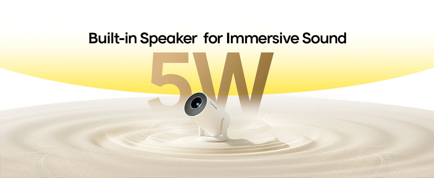 Mini Projecteur HY300 PRO 4K – Cinéma Maison & Extérieur, Android 11, WiFi 6, Bluetooth 5.0, 290 ANSI