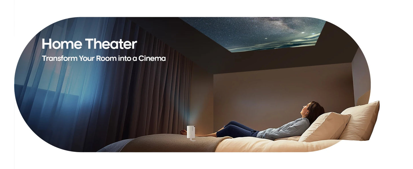 Mini Projecteur HY300 PRO 4K – Cinéma Maison & Extérieur, Android 11, WiFi 6, Bluetooth 5.0, 290 ANSI