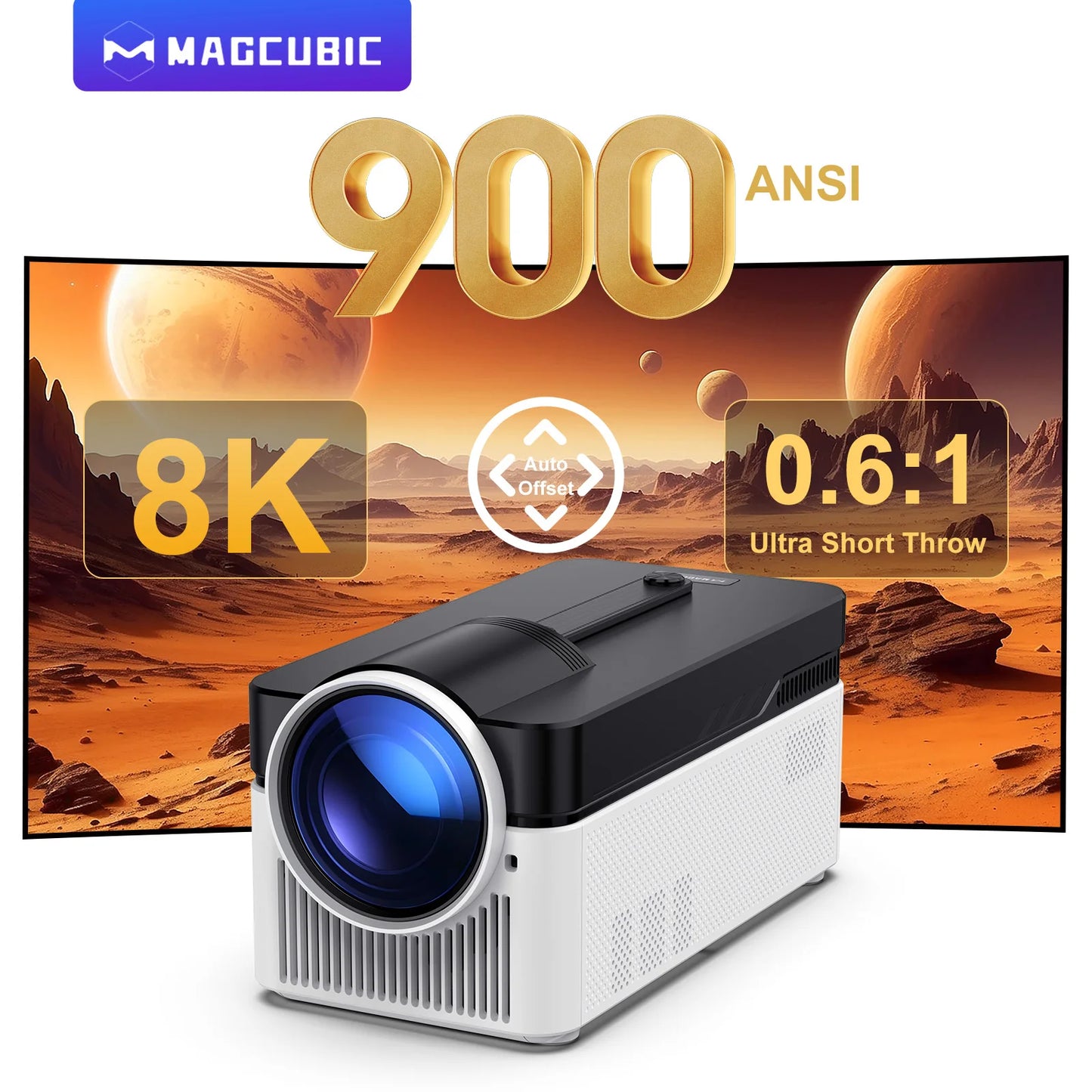🎬 Projecteur Cinéma Magcubic HY450 – 8K Ultra HD & WiFi 6