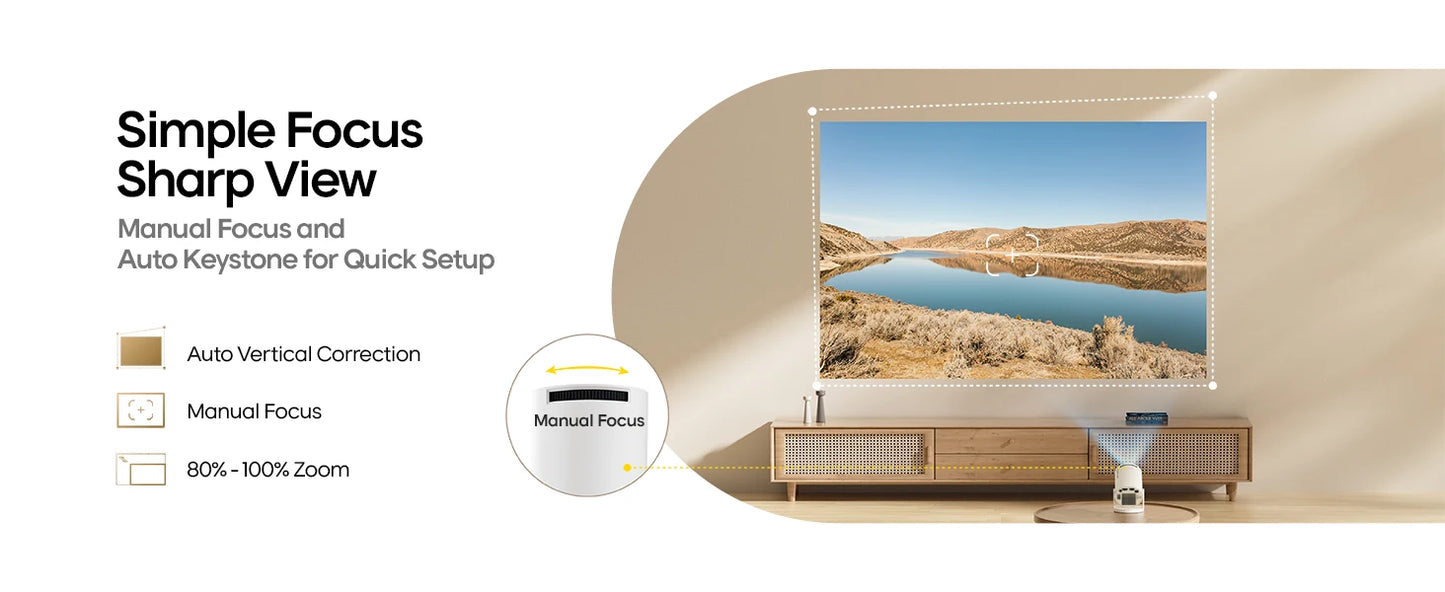 Mini Projecteur HY300 PRO 4K – Cinéma Maison & Extérieur, Android 11, WiFi 6, Bluetooth 5.0, 290 ANSI